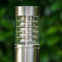 Hofstein Dakar Aussenstehleuchte Edelstahl, 1-flammig, Bewegungsmelder -Günstiges Wegeleuchten Geschäft dakar aussenstehleuchte h120 11