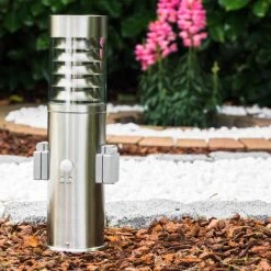 Hofstein Dakar Sockelleuchte Edelstahl, 1-flammig, Bewegungsmelder -Günstiges Wegeleuchten Geschäft dakar sockelleuchte h168012 8