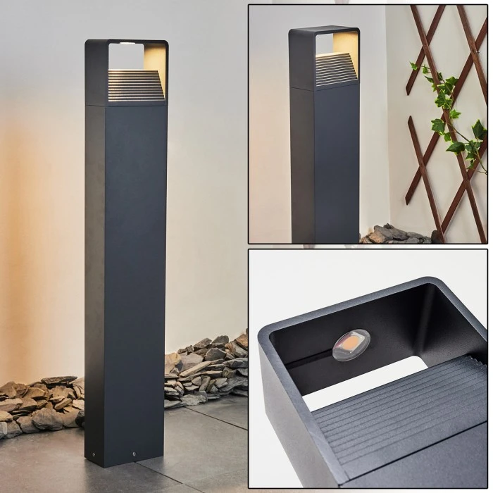 Hofstein Dubona Wegeleuchte LED Anthrazit, 1-flammig 3 Hofstein Dubona Wegeleuchte LED Anthrazit, 1-flammig