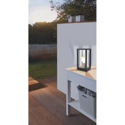 Eglo Leuchten Eglo CASCINETTA Sockelleuchte Schwarz, 1-flammig