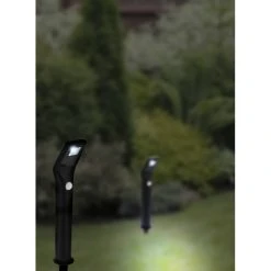 Eglo Leuchten Eglo CLASSIC 2er Set Solar-Wegeleuchte LED Schwarz, 1-flammig, Bewegungsmelder