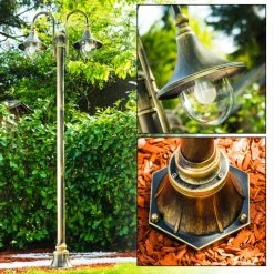 Hofstein Elgin Kandelaber Schwarz-Gold, 2-flammig -Günstiges Wegeleuchten Geschäft elgin kandelaber 21091f2 bg 2