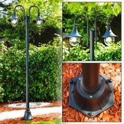 Hofstein Elgin Kandelaber Schwarz, 2-flammig -Günstiges Wegeleuchten Geschäft elgin kandelaber 21091f2 bl 2