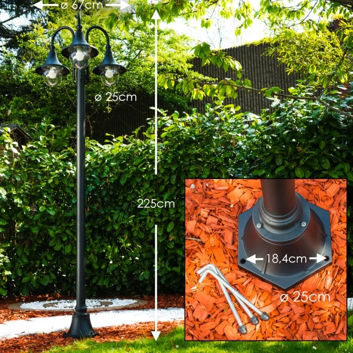 Hofstein Elgin Kandelaber Schwarz, 3-flammig 4 Hofstein Elgin Kandelaber Schwarz, 3-flammig – Bild 2