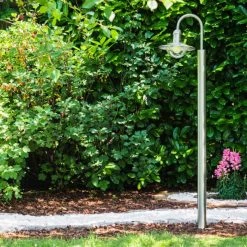 Hofstein Elima Außenstehleuchte Edelstahl, 1-flammig -Günstiges Wegeleuchten Geschäft elima aussenstehleuchte h401 10