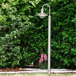 Hofstein Elima Außenstehleuchte Edelstahl, 1-flammig -Günstiges Wegeleuchten Geschäft elima aussenstehleuchte h401 6