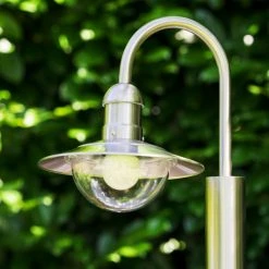 Hofstein Elima Außenstehleuchte Edelstahl, 1-flammig -Günstiges Wegeleuchten Geschäft elima aussenstehleuchte h401 7