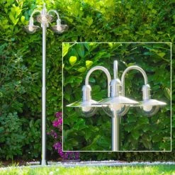 Hofstein Elima Kandelaber Edelstahl, Transparent, Klar, 3-flammig