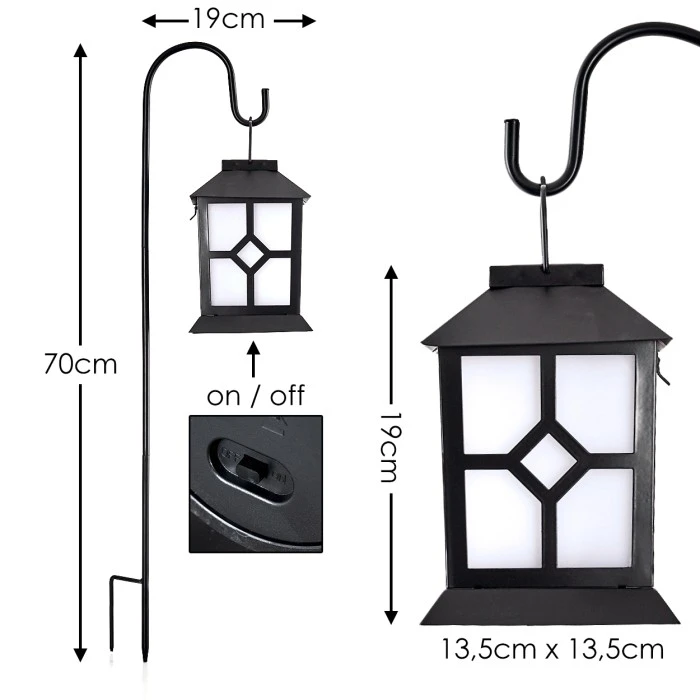 Hofstein Folgarida Solarleuchte LED Schwarz, 64-flammig 4 Hofstein Folgarida Solarleuchte LED Schwarz, 64-flammig – Bild 2