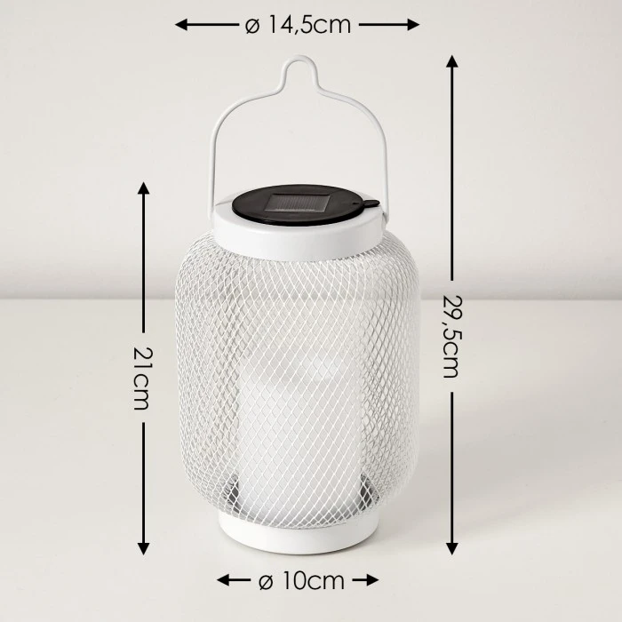 Hofstein Frosinone Solarleuchte LED Weiß, 1-flammig 4 Hofstein Frosinone Solarleuchte LED Weiß, 1-flammig – Bild 2