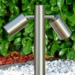 Hofstein Froslev Wegeleuchte LED Chrom, 2-flammig -Günstiges Wegeleuchten Geschäft froslev wegeleuchte h3342541 do1 4