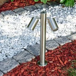 Hofstein Froslev Wegeleuchte LED Chrom, 2-flammig -Günstiges Wegeleuchten Geschäft froslev wegeleuchte h3342541 do1 8