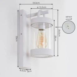 Hofstein Fulham Außenwandleuchte Weiß, 1-flammig -Günstiges Wegeleuchten Geschäft fulham aussenwandleuchte h3420638 3