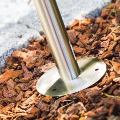 Hofstein Fushun Sockelleuchte Edelstahl, 1-flammig -Günstiges Wegeleuchten Geschäft fushun sockelleuchte h363 7