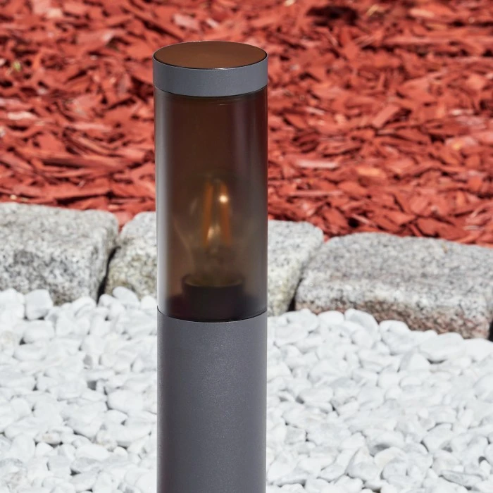 Hofstein Gaborone Sockelleuchte Schwarz, Anthrazit, 1-flammig 4 Hofstein Gaborone Sockelleuchte Schwarz, Anthrazit, 1-flammig – Bild 2