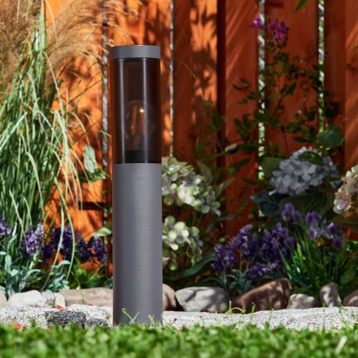 Hofstein Gaborone Sockelleuchte Schwarz, Anthrazit, 1-flammig 11 Hofstein Gaborone Sockelleuchte Schwarz, Anthrazit, 1-flammig – Bild 9