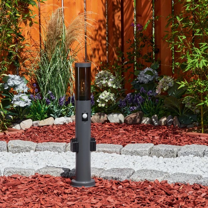 Hofstein Gaborone Sockelleuchte Anthrazit, 1-flammig, Bewegungsmelder 13 Hofstein Gaborone Sockelleuchte Anthrazit, 1-flammig, Bewegungsmelder – Bild 11