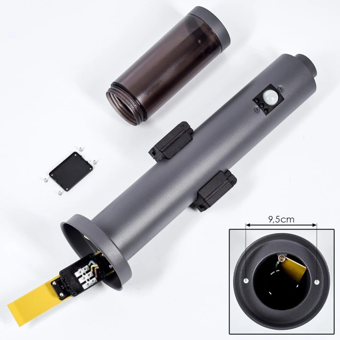 Hofstein Gaborone Sockelleuchte Anthrazit, 1-flammig, Bewegungsmelder 7 Hofstein Gaborone Sockelleuchte Anthrazit, 1-flammig, Bewegungsmelder – Bild 5