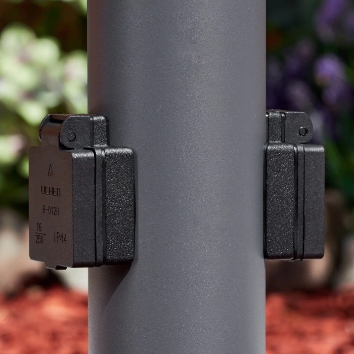 Hofstein Gaborone Sockelleuchte Anthrazit, 1-flammig, Bewegungsmelder 9 Hofstein Gaborone Sockelleuchte Anthrazit, 1-flammig, Bewegungsmelder – Bild 7