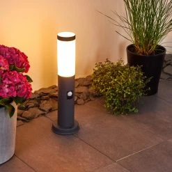 Hofstein Gaborone Wegeleuchte Anthrazit, 1-flammig, Bewegungsmelder -Günstiges Wegeleuchten Geschäft gaborone wegeleuchte h3377734 2