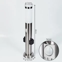 Hofstein Gaborone Wegeleuchte LED Nickel-Matt, 1-flammig, Bewegungsmelder -Günstiges Wegeleuchten Geschäft gaborone wegeleuchte h3445730 3