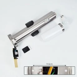 Hofstein Gaborone Wegeleuchte LED Nickel-Matt, 1-flammig, Bewegungsmelder -Günstiges Wegeleuchten Geschäft gaborone wegeleuchte h3445730 4