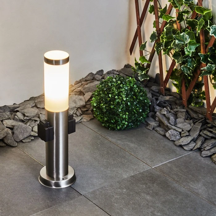 Hofstein Gaborone Wegeleuchte LED Nickel-Matt, 1-flammig 15 Hofstein Gaborone Wegeleuchte LED Nickel-Matt, 1-flammig – Bild 13