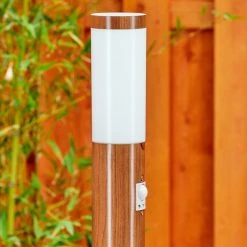 Hofstein Gaborone Wegeleuchte Braun, Holzoptik, 1-flammig, Bewegungsmelder -Günstiges Wegeleuchten Geschäft gaborone wegeleuchte h3556016 10