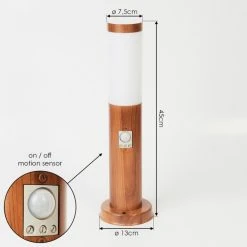 Hofstein Gaborone Wegeleuchte Braun, Holzoptik, 1-flammig, Bewegungsmelder -Günstiges Wegeleuchten Geschäft gaborone wegeleuchte h3558225 3