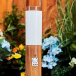 Hofstein Gaborone Wegeleuchte Braun, Holzoptik, 1-flammig, Bewegungsmelder -Günstiges Wegeleuchten Geschäft gaborone wegeleuchte h3558225 9