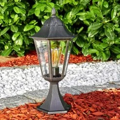 Hofstein Gilze Sockelleuchte Schwarz, 1-flammig -Günstiges Wegeleuchten Geschäft gilze sockelleuchte h3292006 do1 6