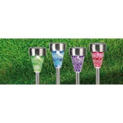 Globo 12er Set Solarleuchte LED Nickel-Matt, 1-flammig