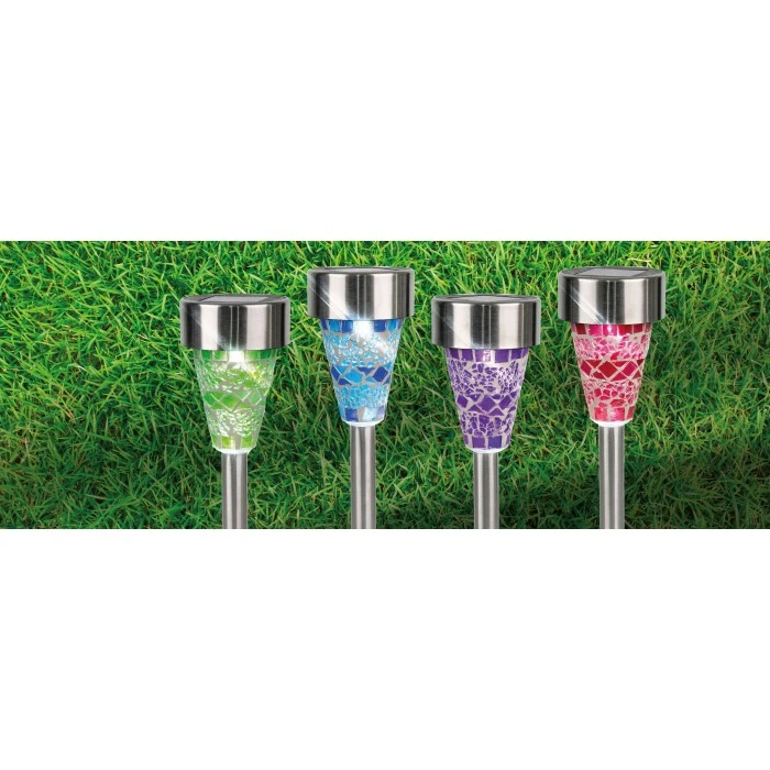 Globo 12er Set Solarleuchte LED Nickel-Matt, 1-flammig 3 Globo 12er Set Solarleuchte LED Nickel-Matt, 1-flammig