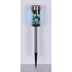 Globo 2er Set Solarleuchte LED Edelstahl, 2-flammig, Farbwechsler -Günstiges Wegeleuchten Geschäft globo 2er set solarleuchte 33574 2 7