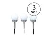 Globo 3er Set Solarleuchte LED Silber, 1-flammig -Günstiges Wegeleuchten Geschäft globo 3er set solarleuchte 33770 3 0