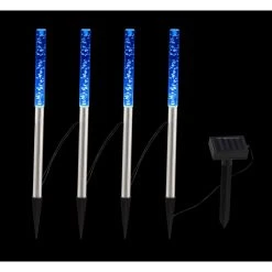 Globo 4er Set Solar-Wegeleuchte LED Edelstahl, 4-flammig -Günstiges Wegeleuchten Geschäft globo 4er set solar wegeleuchte 33247 do1 2