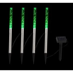 Globo 4er Set Solar-Wegeleuchte LED Edelstahl, 4-flammig -Günstiges Wegeleuchten Geschäft globo 4er set solar wegeleuchte 33247 do1 4