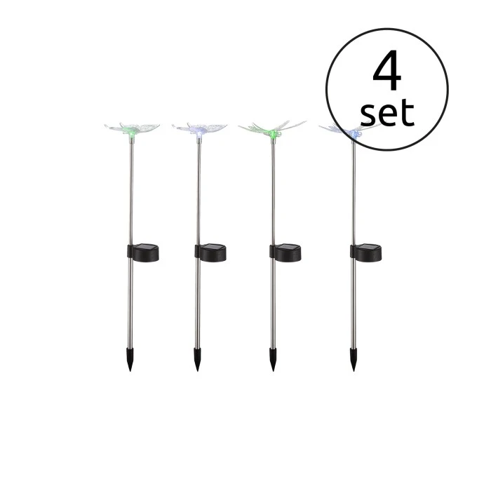 Globo 4er Set Solarleuchte LED Edelstahl, 1-flammig 3 Globo 4er Set Solarleuchte LED Edelstahl, 1-flammig