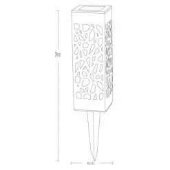 Globo ARRGO 16er Set Solarleuchte LED Anthrazit, 1-flammig -Günstiges Wegeleuchten Geschäft globo arrgo 16er set solarleuchte 33008a 16 10