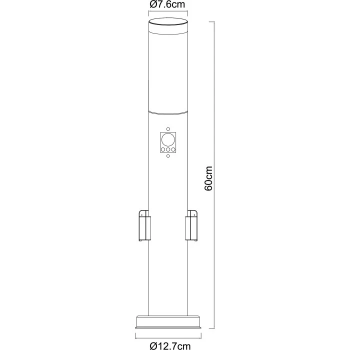 Globo BOSTON Wegeleuchte Anthrazit, 1-flammig, Bewegungsmelder 7 Globo BOSTON Wegeleuchte Anthrazit, 1-flammig, Bewegungsmelder – Bild 5