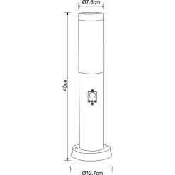 Globo BOSTON Wegeleuchte Anthrazit, 1-flammig, Bewegungsmelder -Günstiges Wegeleuchten Geschäft globo boston wegeleuchte 3158as 5