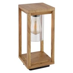 Globo CANDELA Sockelleuchte Holz dunkel, 1-flammig -Günstiges Wegeleuchten Geschäft globo candela sockelleuchte 3135ws1 2