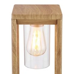 Globo CANDELA Sockelleuchte Holz dunkel, 1-flammig -Günstiges Wegeleuchten Geschäft globo candela sockelleuchte 3135ws1 5