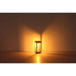 Globo CANDELA Sockelleuchte Holz dunkel, 1-flammig -Günstiges Wegeleuchten Geschäft globo candela sockelleuchte 3135ws1 6