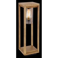 Globo CANDELA Sockelleuchte Holz dunkel, 1-flammig -Günstiges Wegeleuchten Geschäft globo candela sockelleuchte 3135ws2 1