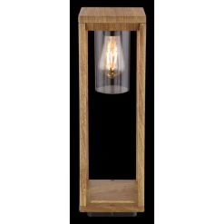 Globo CANDELA Sockelleuchte Holz dunkel, 1-flammig -Günstiges Wegeleuchten Geschäft globo candela sockelleuchte 3135ws2 4