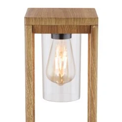 Globo CANDELA Sockelleuchte Holz dunkel, 1-flammig -Günstiges Wegeleuchten Geschäft globo candela sockelleuchte 3135ws2 5