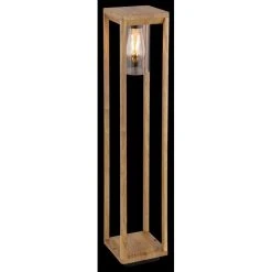 Globo CANDELA Sockelleuchte Holz dunkel, 1-flammig -Günstiges Wegeleuchten Geschäft globo candela sockelleuchte 3135ws3 1