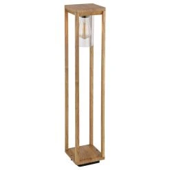 Globo CANDELA Sockelleuchte Holz dunkel, 1-flammig -Günstiges Wegeleuchten Geschäft globo candela sockelleuchte 3135ws3 2