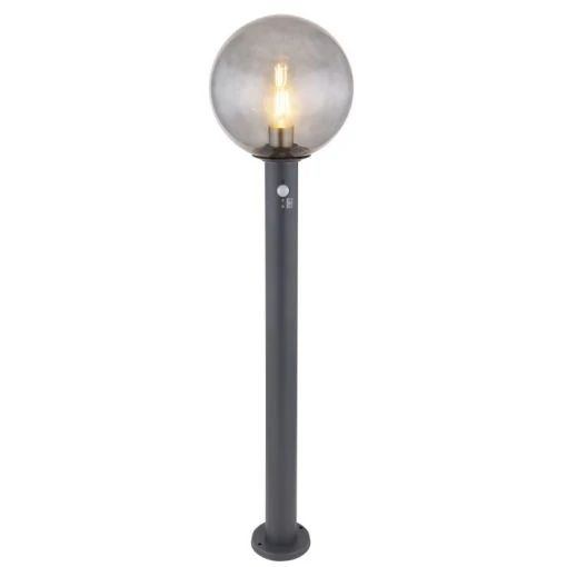 Globo HEDWIG Wegeleuchte Anthrazit, 1-flammig, Bewegungsmelder -Günstiges Wegeleuchten Geschäft globo hedwig wegeleuchte 31868s 0